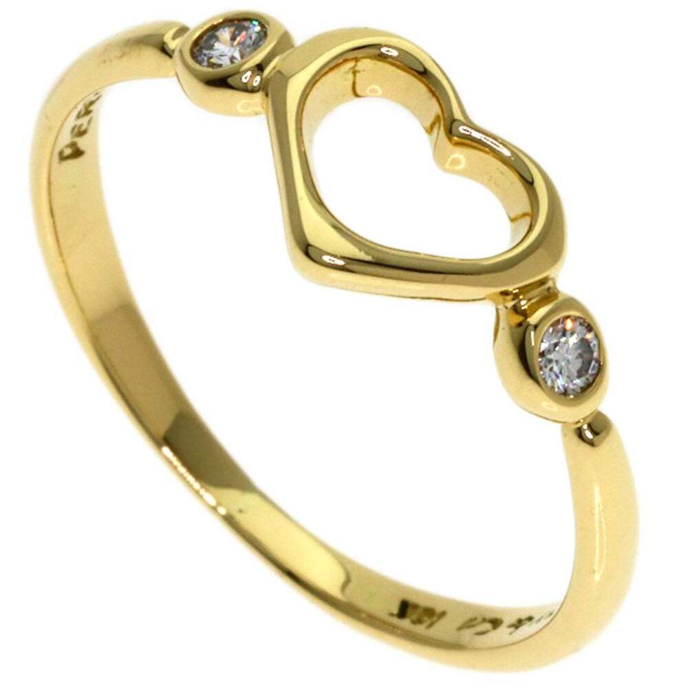 TIFFANY 18k Gold Diamond Heart Ring